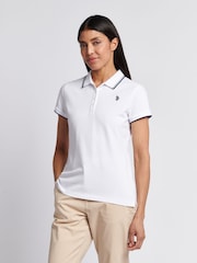 Blanco - U.S. Polo Assn. Womens Polo Shirt - Imagen 1 de 7