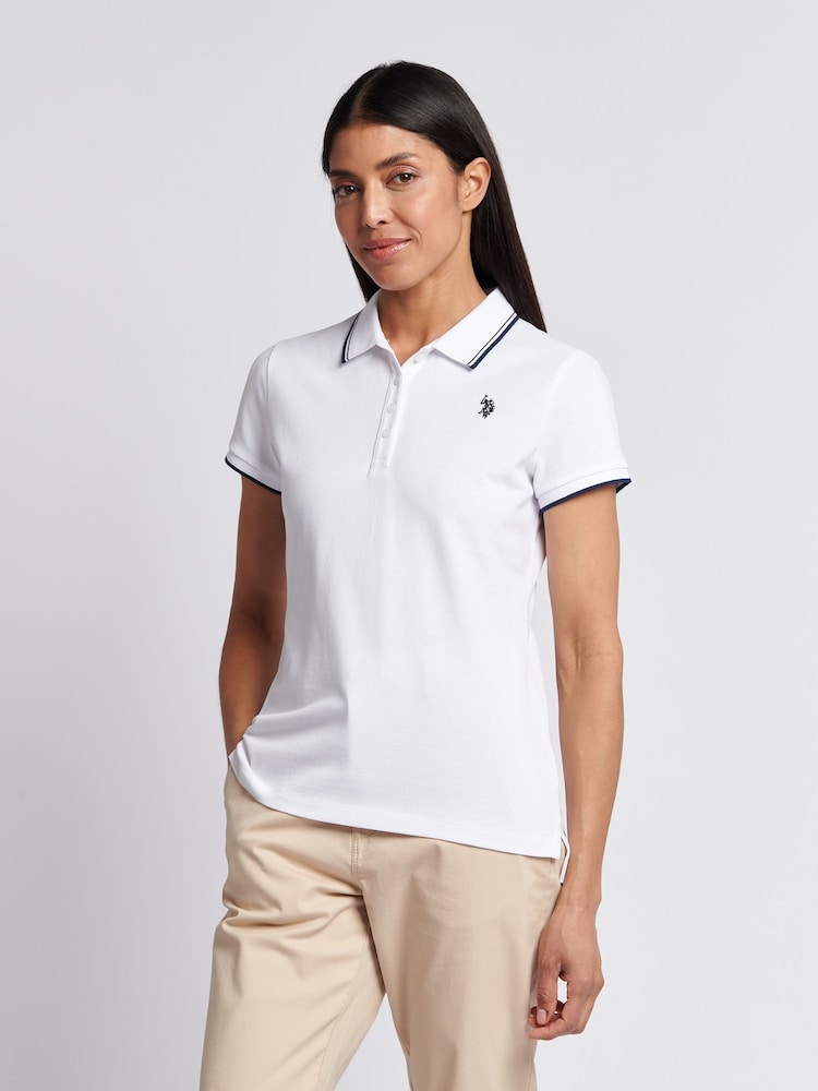 Blanco - U.S. Polo Assn. Womens Polo Shirt - Imagen 1 de 7