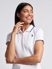 Blanco - U.S. Polo Assn. Womens Polo Shirt - Imagen 2 de 7
