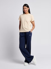 U.S. Polo Assn. Natural Womens Crew Neck Double Horsemen T-Shirt - Image 3 of 7