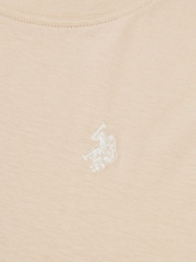U.S. Polo Assn. Natural Womens Crew Neck Double Horsemen T-Shirt - Image 7 of 7