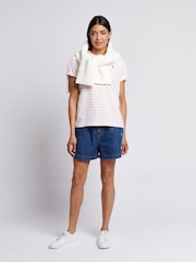 Rosa - U.S. Polo Assn Womens Stripe Crew Neck T-Shirt - Imagen 3 de 7