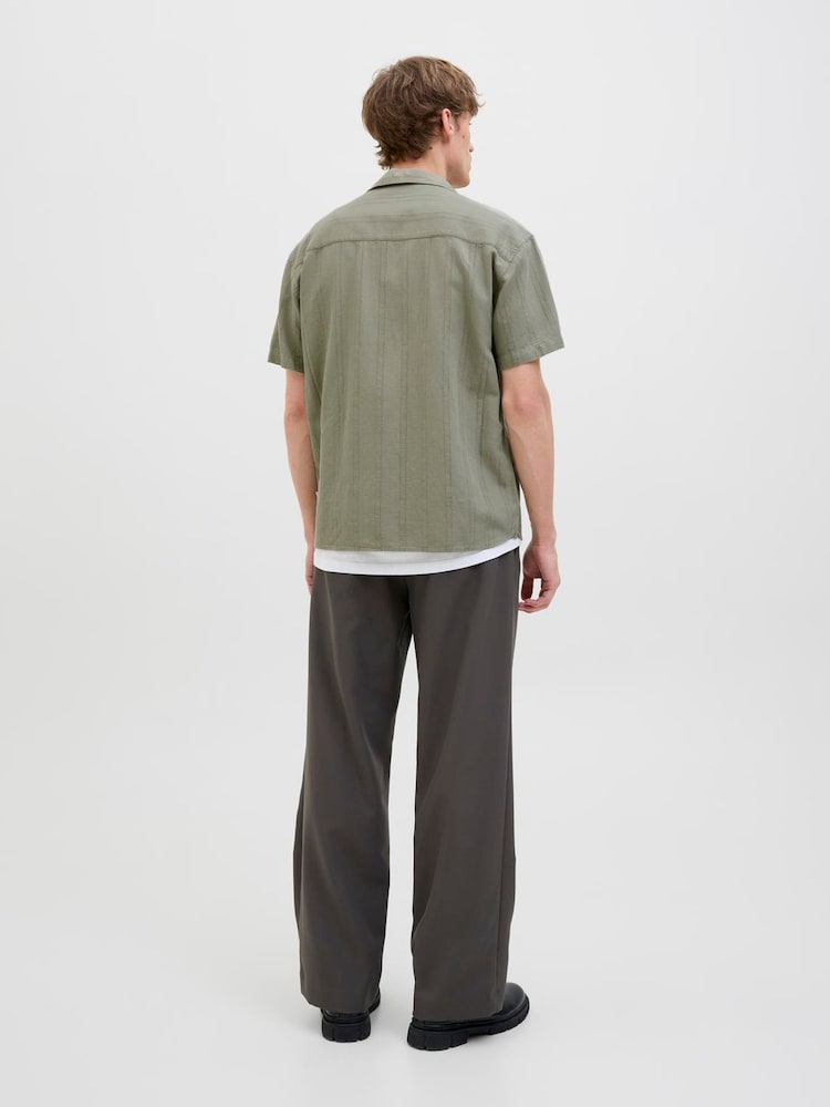 Camisa texturizada com gola reverberante JACK & JONES - Imagem 2 de 5