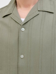 Camisa texturizada com gola reverberante JACK & JONES - Imagem 4 de 5