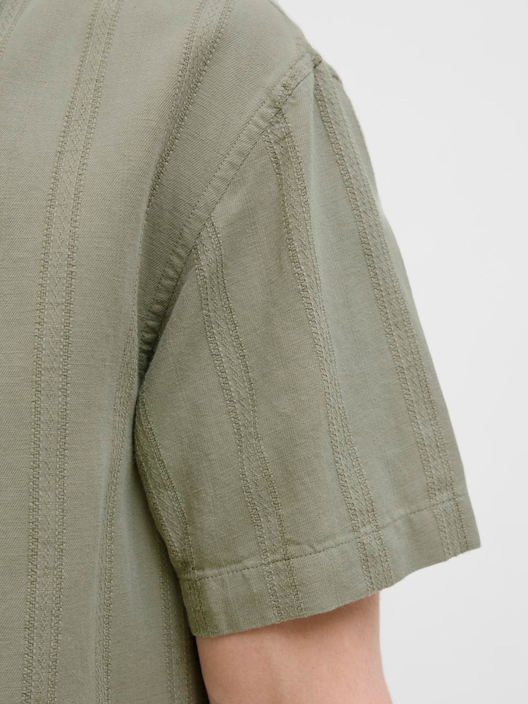 Camisa texturizada com gola reverberante JACK & JONES - Imagem 5 de 5