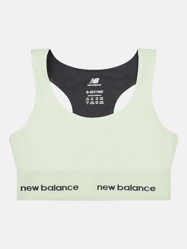 New Balance Green Kids Harmony Racerback Bra - Image 1 of 3