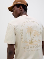 JACK & JONES Short Sleeve Summer Back Print T-Shirt - Bild 1 von 5