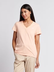 U.S. Polo Assn. Orange Womens Regular Fit V-Neck T-Shirt - Image 1 of 7