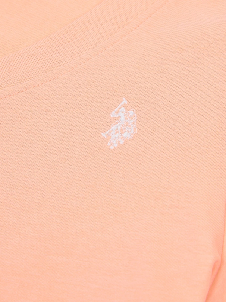U.S. Polo Assn. Orange Womens Regular Fit V-Neck T-Shirt - Image 7 of 7