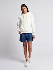 U.S. Polo Assn. Cream Womens Double Horsemen Loopback Hoodie - Image 3 of 7