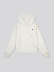 U.S. Polo Assn. Cream Womens Double Horsemen Loopback Hoodie - Image 5 of 7