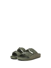 JACK & JONES Brown Buckle Sliders Sandals - Image 2 of 6