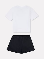 New Balance White Small Kids Logo T-Shirt and Shorts Set - Image 2 of 5