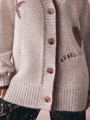 Rockett St George Neutral Tattoo Cardigan - Image 7 of 9