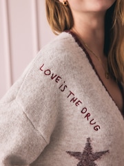 Rockett St George Neutral Tattoo Cardigan - Image 8 of 9