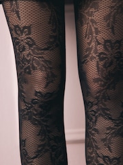 Rockett St George Black Floral Tights - Image 5 of 5