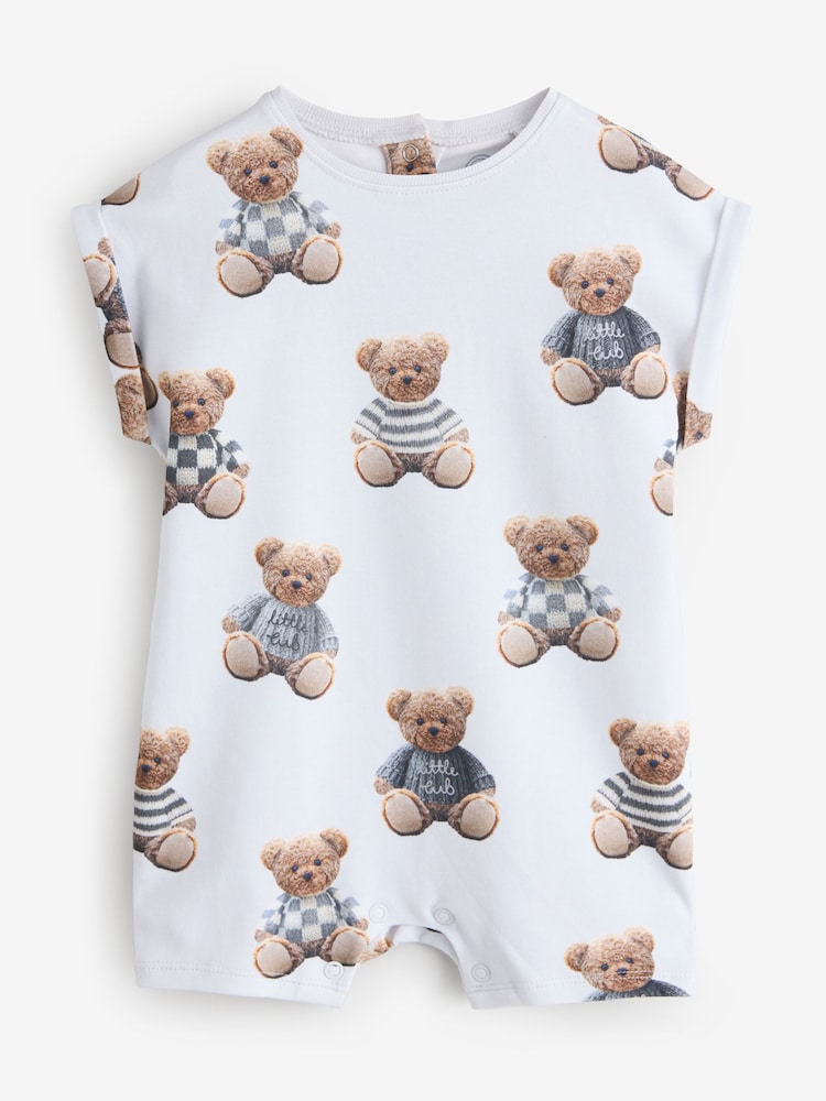 Blue Bear All Over Print Rompersuit - Image 1 of 1