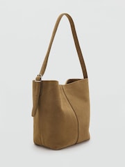 Mango Brown Leather Shoulder Bag - Image 2 of 3