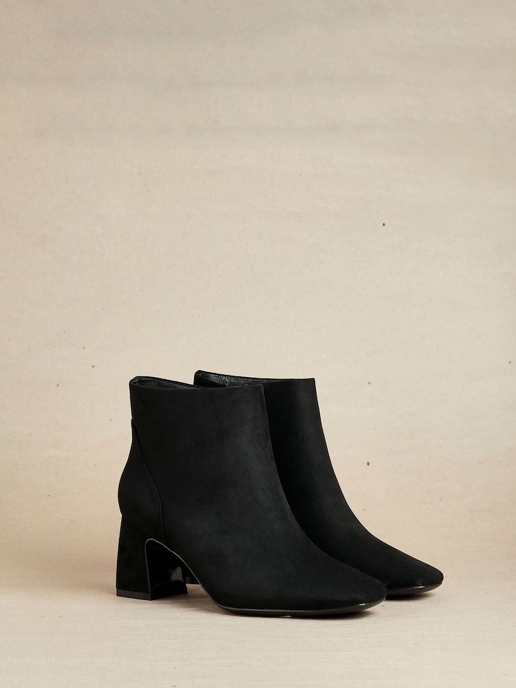 Linzi Black Cove Square Toe Block Heel Ankle Boots - Image 1 of 6 Linzi Black Cove Square Toe Block Heel Ankle Boots - Image 1 of 6
