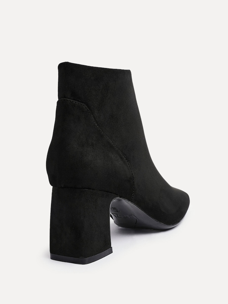 Linzi Black Cove Square Toe Block Heel Ankle Boots - Image 6 of 6 Linzi Black Cove Square Toe Block Heel Ankle Boots - Image 6 of 6