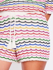 Boden Cream Textured Knitted Shorts - Image 4 of 6