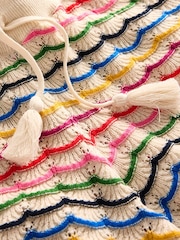 Boden Cream Textured Knitted Shorts - Image 5 of 6