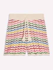 Boden Cream Textured Knitted Shorts - Image 6 of 6