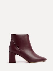 Linzi Red Cove Square Toe Block Heel Ankle Boots - Image 2 of 5