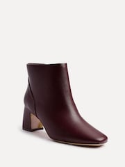 Linzi Red Cove Square Toe Block Heel Ankle Boots - Image 5 of 5