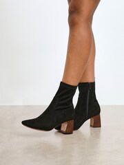 Linzi Black Francisco Stacked Block Heel Ankle Boots - Image 3 of 7