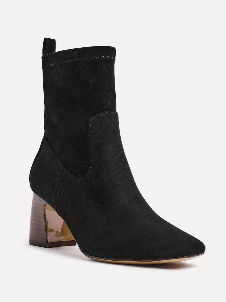 Linzi Black Francisco Stacked Block Heel Ankle Boots - Image 7 of 7