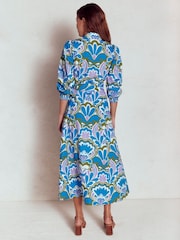 Boden Blue Clara Cotton Shirt Dress - Image 2 of 4