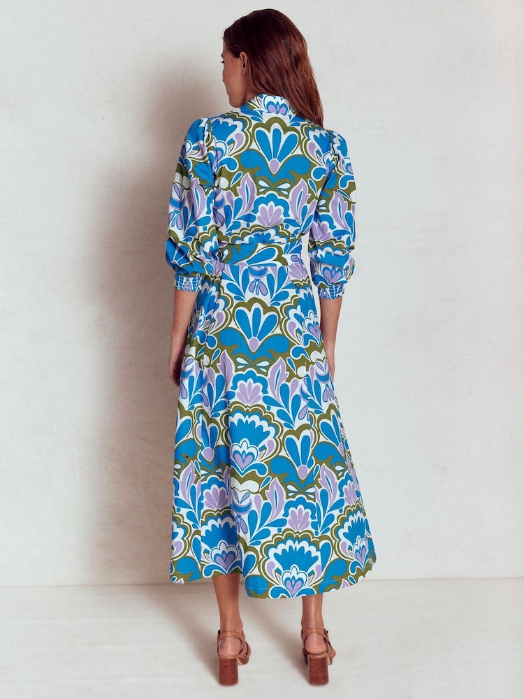 Boden Blue Clara Cotton Shirt Dress - Image 2 of 4