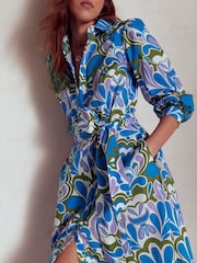 Boden Blue Clara Cotton Shirt Dress - Image 3 of 4