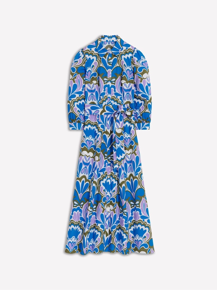 Boden Blue Clara Cotton Shirt Dress - Image 4 of 4