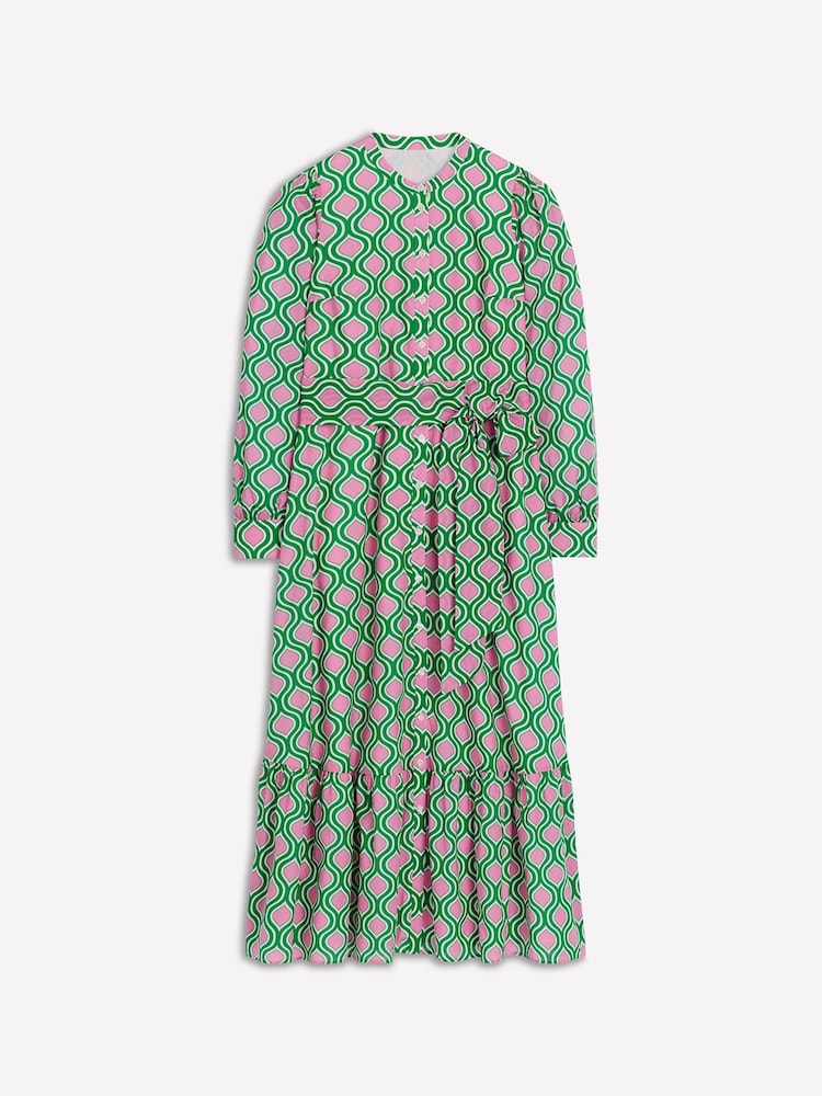 Boden Green Mia Tiered Shirt Dress - Image 6 of 6