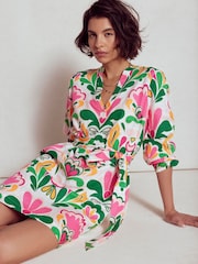 Boden Green Cleo Linen Tie Waist Dress - Image 1 of 6