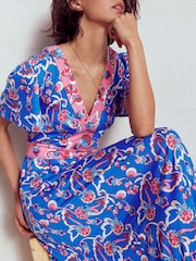 Boden Blue Ellie Flutter Maxi Tea Dress - Image 1 of 5