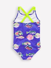 Boden Blue Fish Cross-Back Printed Swimsuit - Image 2 of 3