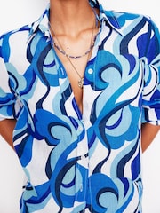 Boden Blue Sienna Linen Shirt - Image 3 of 5
