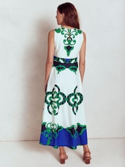 Boden Cream Sleeveless Linen Blend Dress - Image 2 of 5