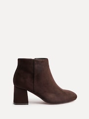 Castanho - Botas de cano curto Linzi Alba Wide Fit salto bloco - Imagem 4 de 7