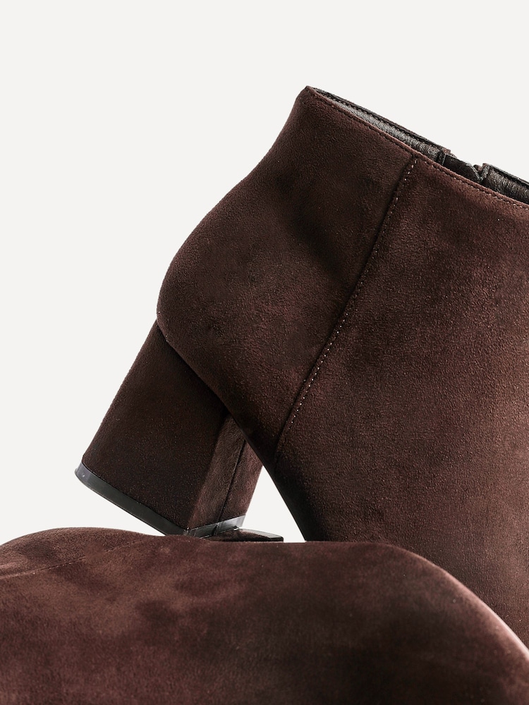 Linzi Brown Wide Fit Alba Wide Fit Block Heeled Ankle Boots - Image 7 of 7 Linzi Brown Wide Fit Alba Wide Fit Block Heeled Ankle Boots - Image 7 of 7