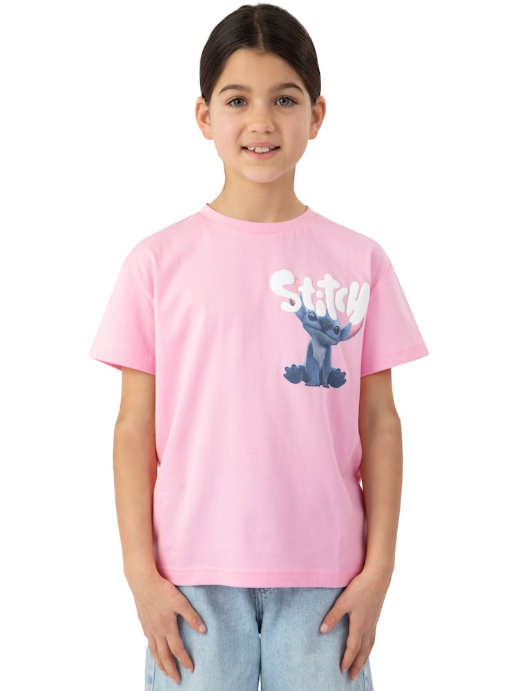 Character Pink Girls Lilo and Stitch Movie T-Shirt - Image 1 of 11