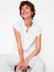 Boden White Double Sleeveless Cloth Top - Image 1 of 5