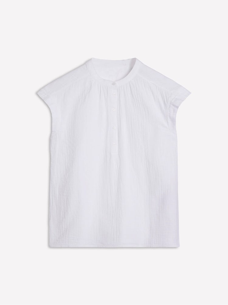Boden White Double Sleeveless Cloth Top - Image 5 of 5