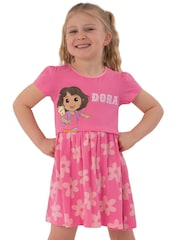 Character Pink Dora The Explorer Short Sleeve Dress - Image 2 of 9