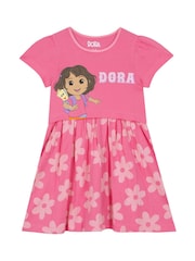 Character Pink Dora The Explorer Short Sleeve Dress - Image 5 of 9