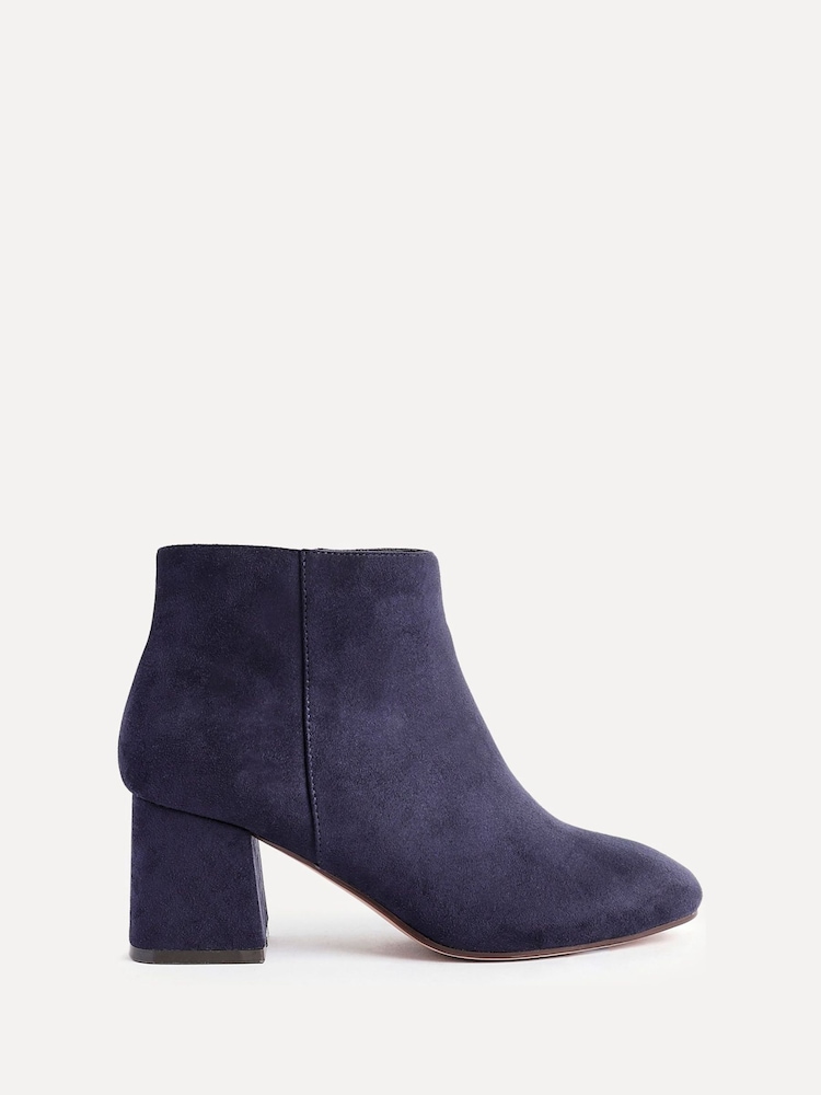 Linzi Blue Wide Fit Alba Wide Fit Block Heeled Ankle Boots - Image 2 of 5 Linzi Blue Wide Fit Alba Wide Fit Block Heeled Ankle Boots - Image 2 of 5