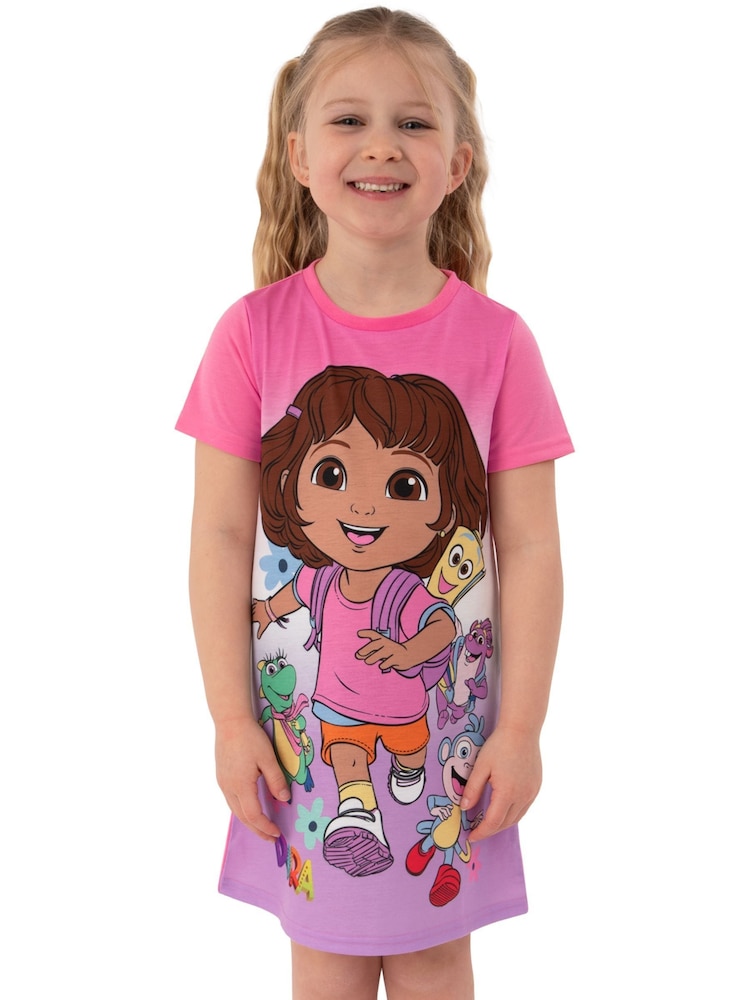 Character Pink Dora The Explorer Nightdress - Image 1 of 10